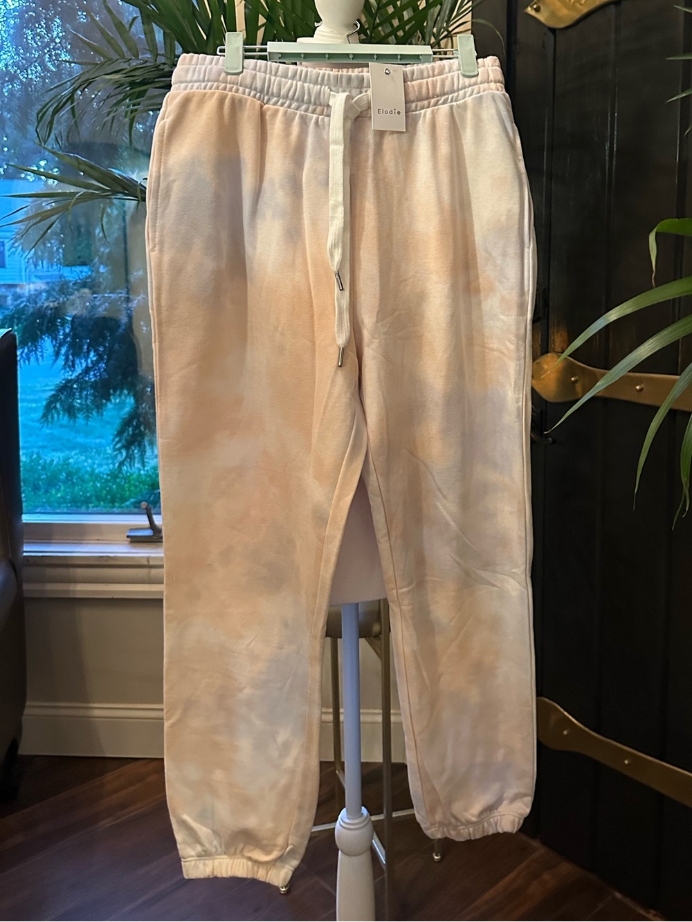 Anthropology for ELODIE Tie-Dye pink purple Jogger Pants Sweatpants Drawstring M